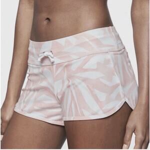 Athleta Quartz Pink White South Beach Kata Shorts Lined Swim 291943 Size XS